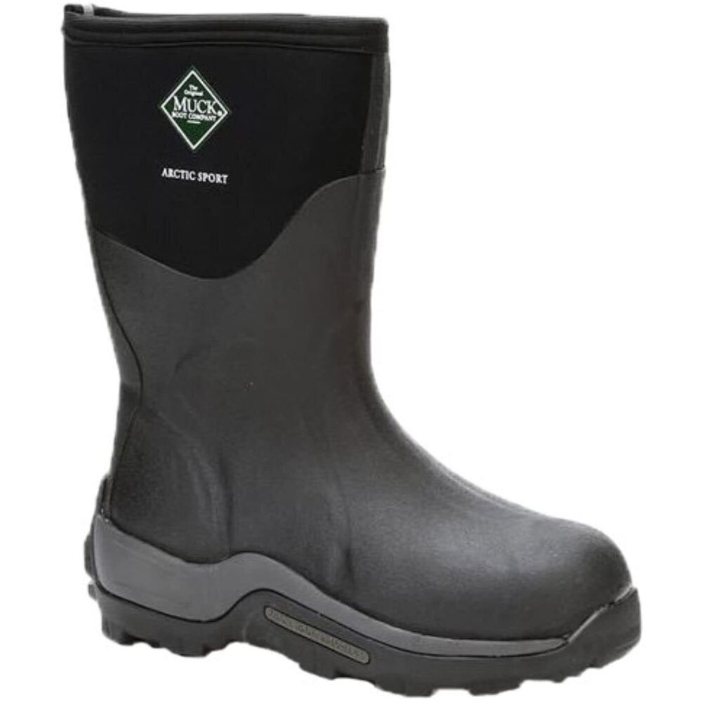 MUCK MEN'S ARCTIC SPORT RUBBER HIGH PERFORMANCE WINTER BOOTS, BLACK, 12